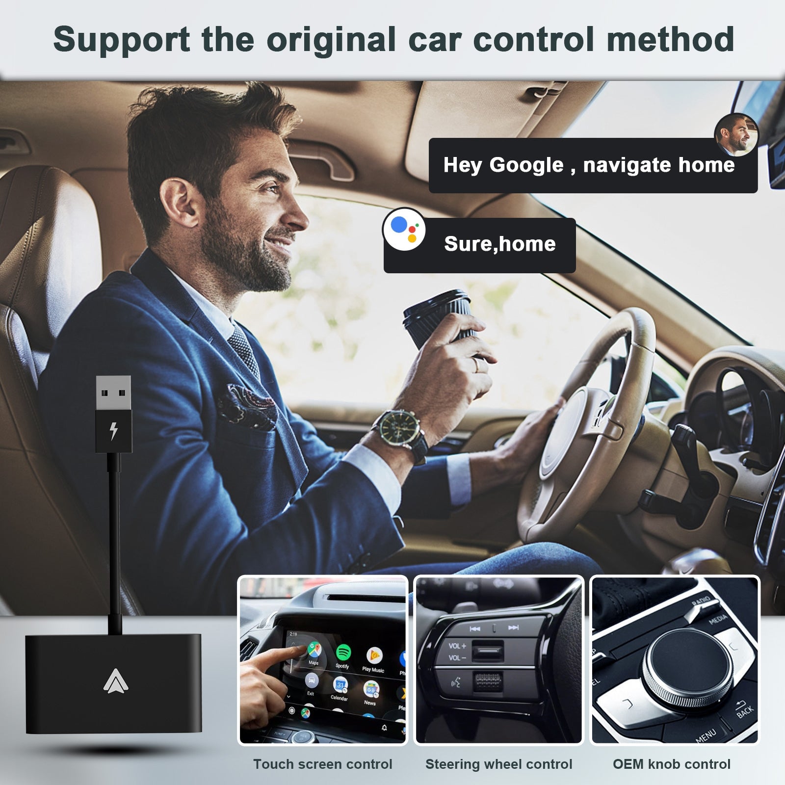 Car Wireless Adapter Compatible for Carplay Android Mobile Phone - Premium Other Car Electronics from Rapidvehicles - Just $88.99! Shop now at Rapidvehicles