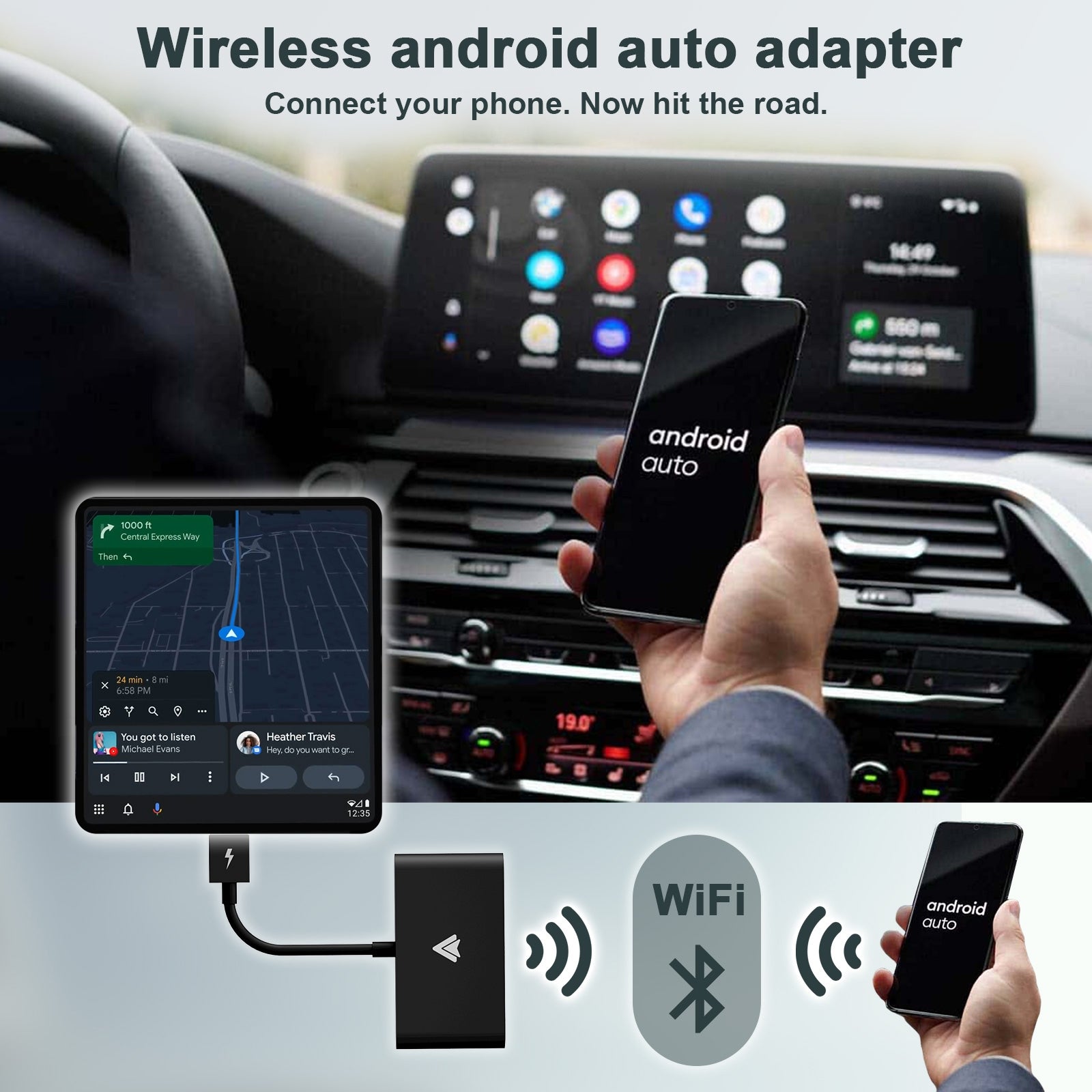 Car Wireless Adapter Compatible for Carplay Android Mobile Phone - Premium Other Car Electronics from Rapidvehicles - Just $88.99! Shop now at Rapidvehicles