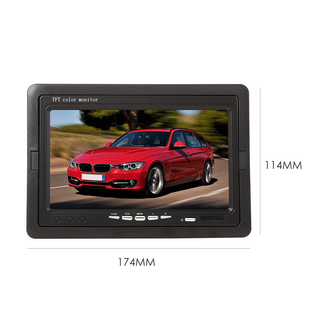 Car Monitor 7-inch Tft Lcd Screen 2-way Video Input Pal/ntsc 12v - Premium Car DVR from Rapidvehicles - Just $55.99! Shop now at Rapidvehicles