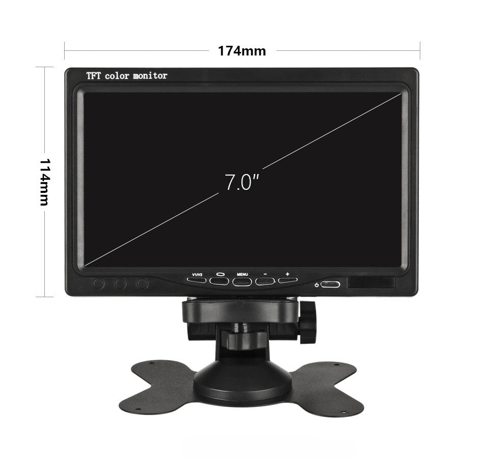 Car Monitor 7-inch Tft Lcd Screen 2-way Video Input Pal/ntsc 12v - Premium Car DVR from Rapidvehicles - Just $55.99! Shop now at Rapidvehicles