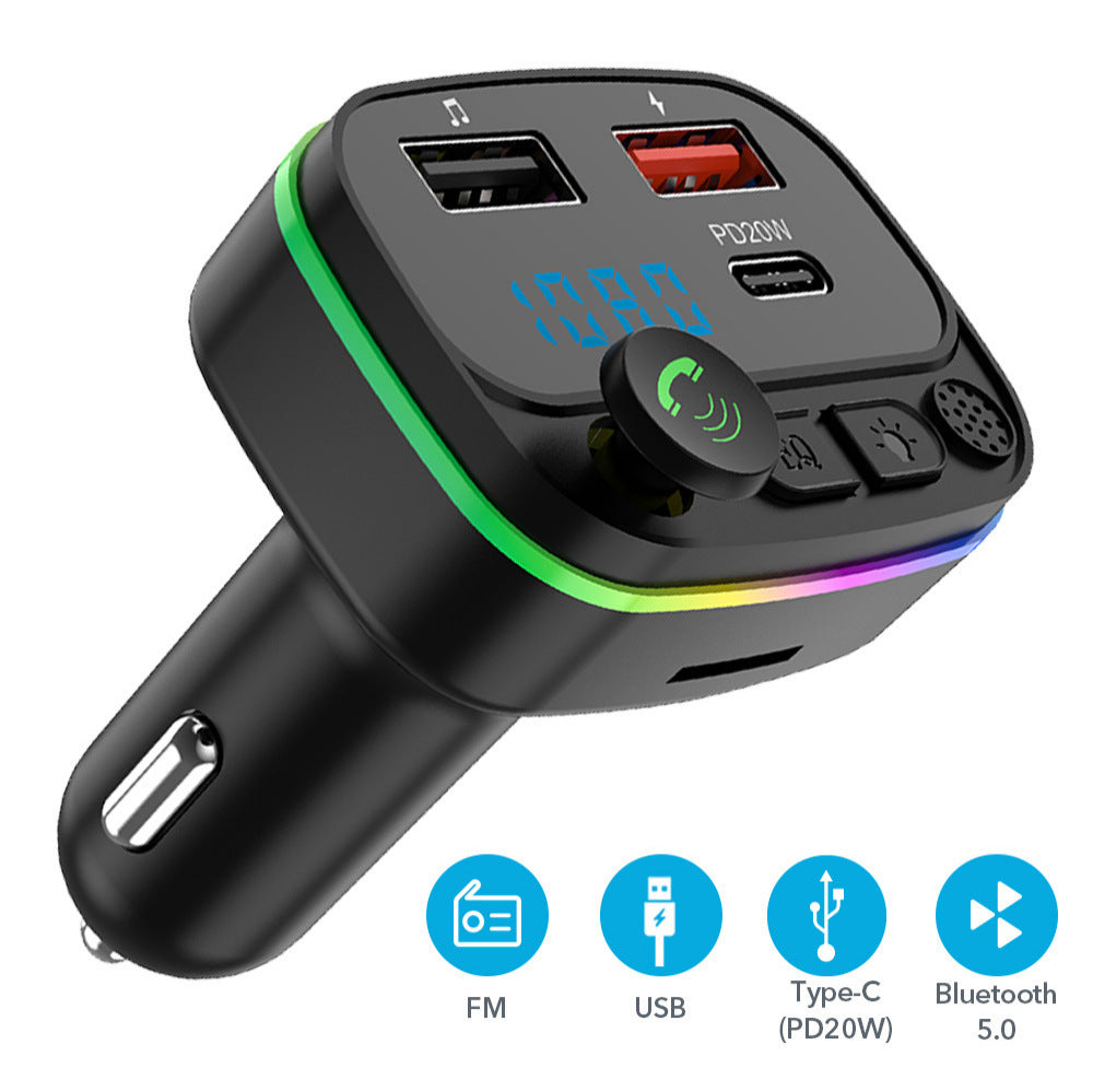 Car Bluetooth-compatible Fm Transmitter Mp3 Player Handsfree Kit Dual Usb Adapter Pd20w Fast Charger B2 Led Backlight black - Premium Car Chargers from Rapidvehicles - Just $15.99! Shop now at Rapidvehicles