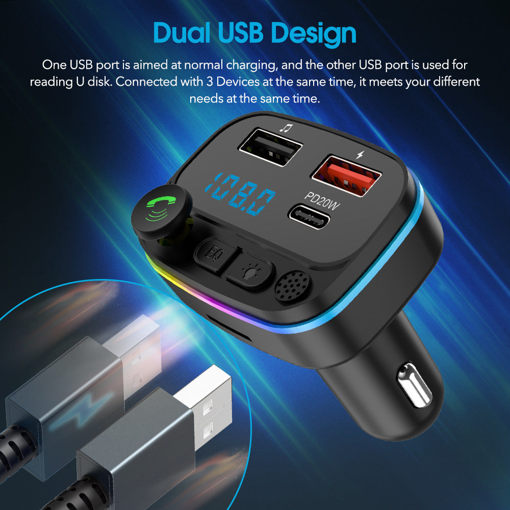 Car Bluetooth-compatible Fm Transmitter Mp3 Player Handsfree Kit - Premium Car Chargers from Rapidvehicles - Just $17.99! Shop now at Rapidvehicles