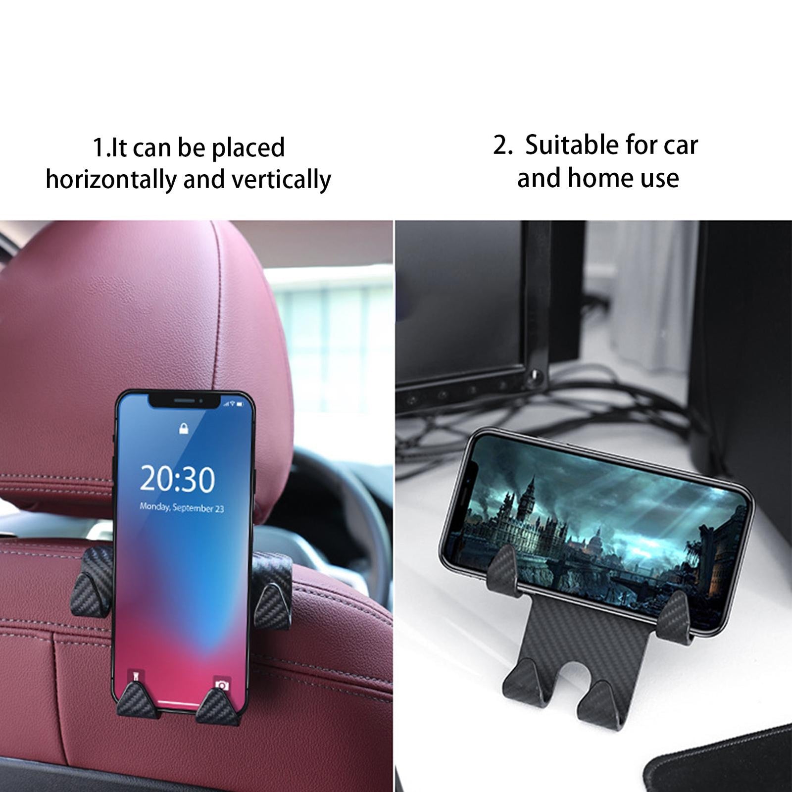 Car Headrest Hook Phone Holder Inner Rear Mount Seat Back Hanger Multi-functional Clips Bracket For Bags Hats black - Premium Car Mounts & Holders from Rapidvehicles - Just $16.99! Shop now at Rapidvehicles