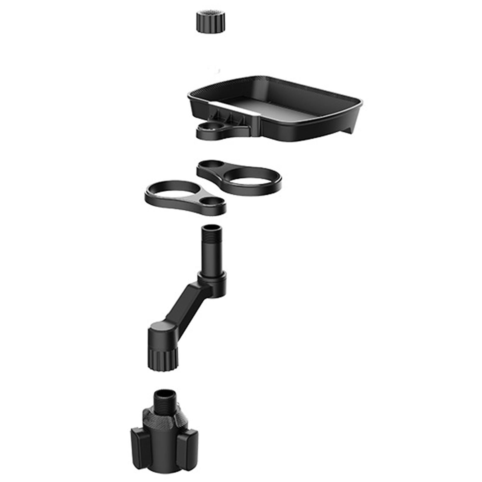 Car Cup Holder 360-degree Rotating Plate Tray Beverage Coffee Dining Rack Extender Small Mobile Phone Bracket black D05 - Premium Car Mounts & Holders from Rapidvehicles - Just $40.99! Shop now at Rapidvehicles