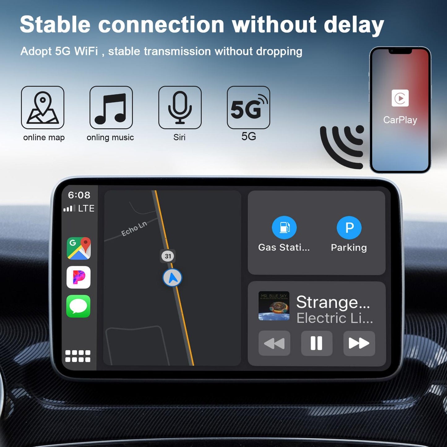 Car Adapter Dongle for Carplay Wire-Controlled to Wireless - Premium Other Car Electronics from Rapidvehicles - Just $83.99! Shop now at Rapidvehicles