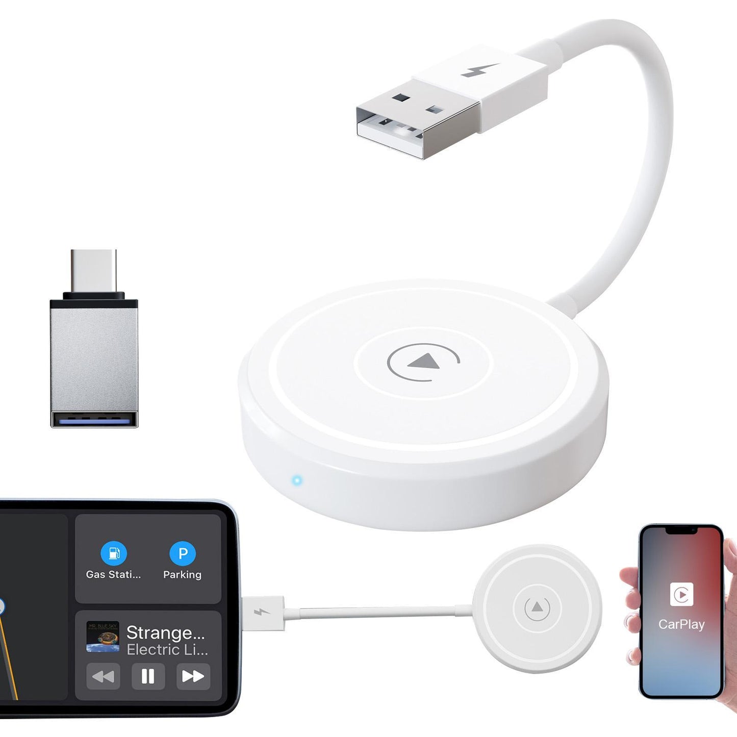 Car Adapter Dongle for Carplay Wire-Controlled to Wireless - Premium Other Car Electronics from Rapidvehicles - Just $83.99! Shop now at Rapidvehicles