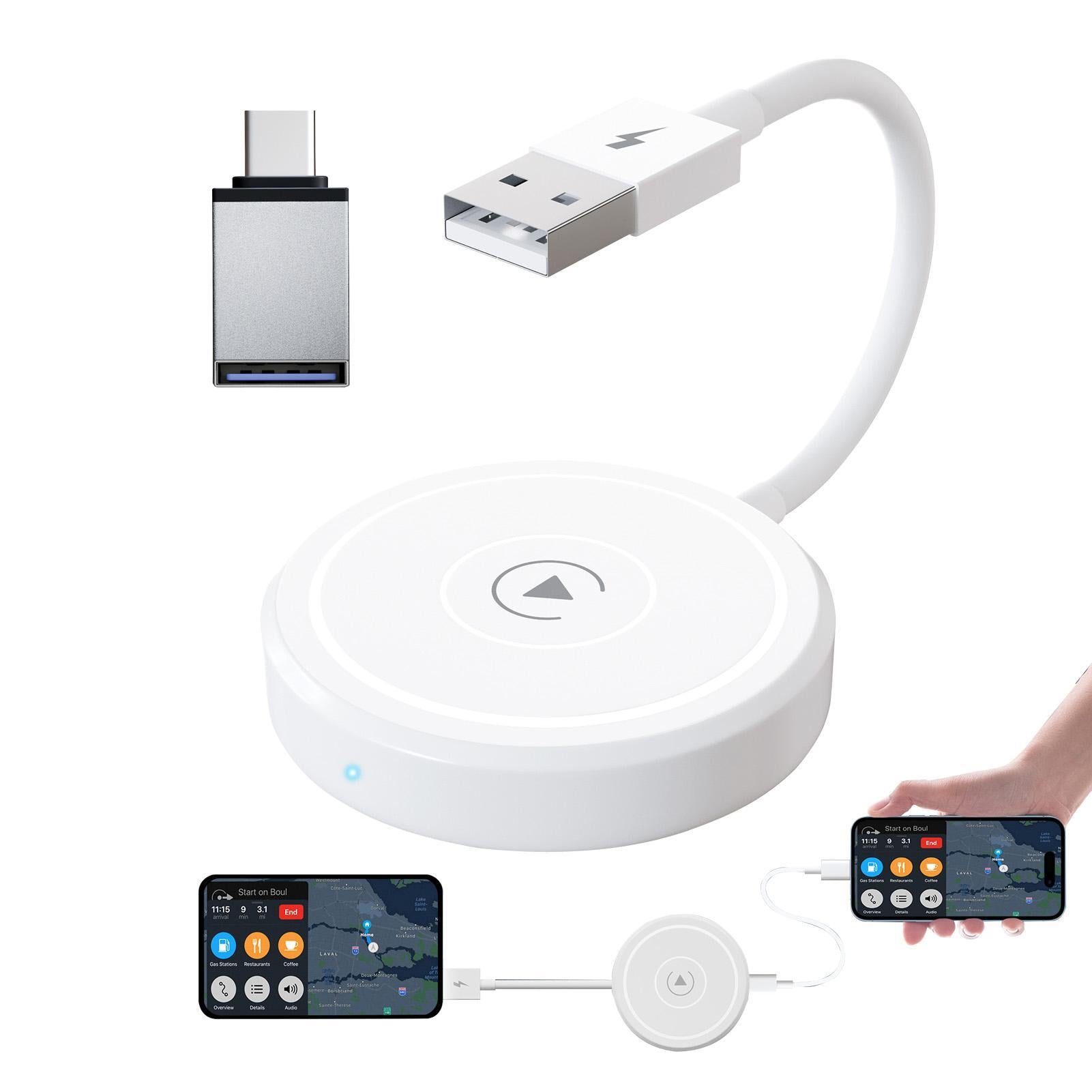 Car Adapter Dongle for Carplay Wire-Controlled to Wireless - Premium Other Car Electronics from Rapidvehicles - Just $83.99! Shop now at Rapidvehicles