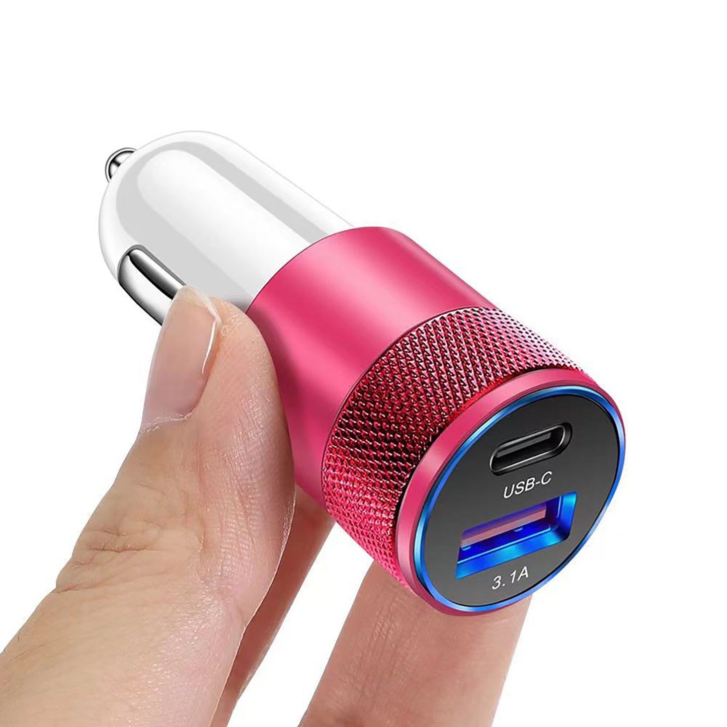 3.1A USB+PD Car Charger 1 To 2 Threaded Plug Mini Portable - Premium Car Chargers from Rapidvehicles - Just $9.99! Shop now at Rapidvehicles