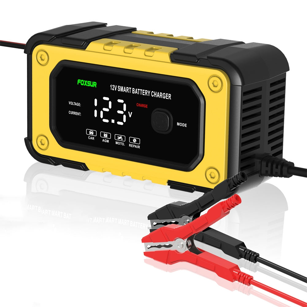 Car Battery Charger With Alligator Clips 12V Battery Charger - Premium Motorcycle Accessories from Rapidvehicles - Just $47.99! Shop now at Rapidvehicles