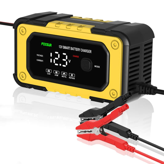 Car Battery Charger With Alligator Clips 12V Battery Charger - Premium Motorcycle Accessories from Rapidvehicles - Just $43.19! Shop now at Rapidvehicles