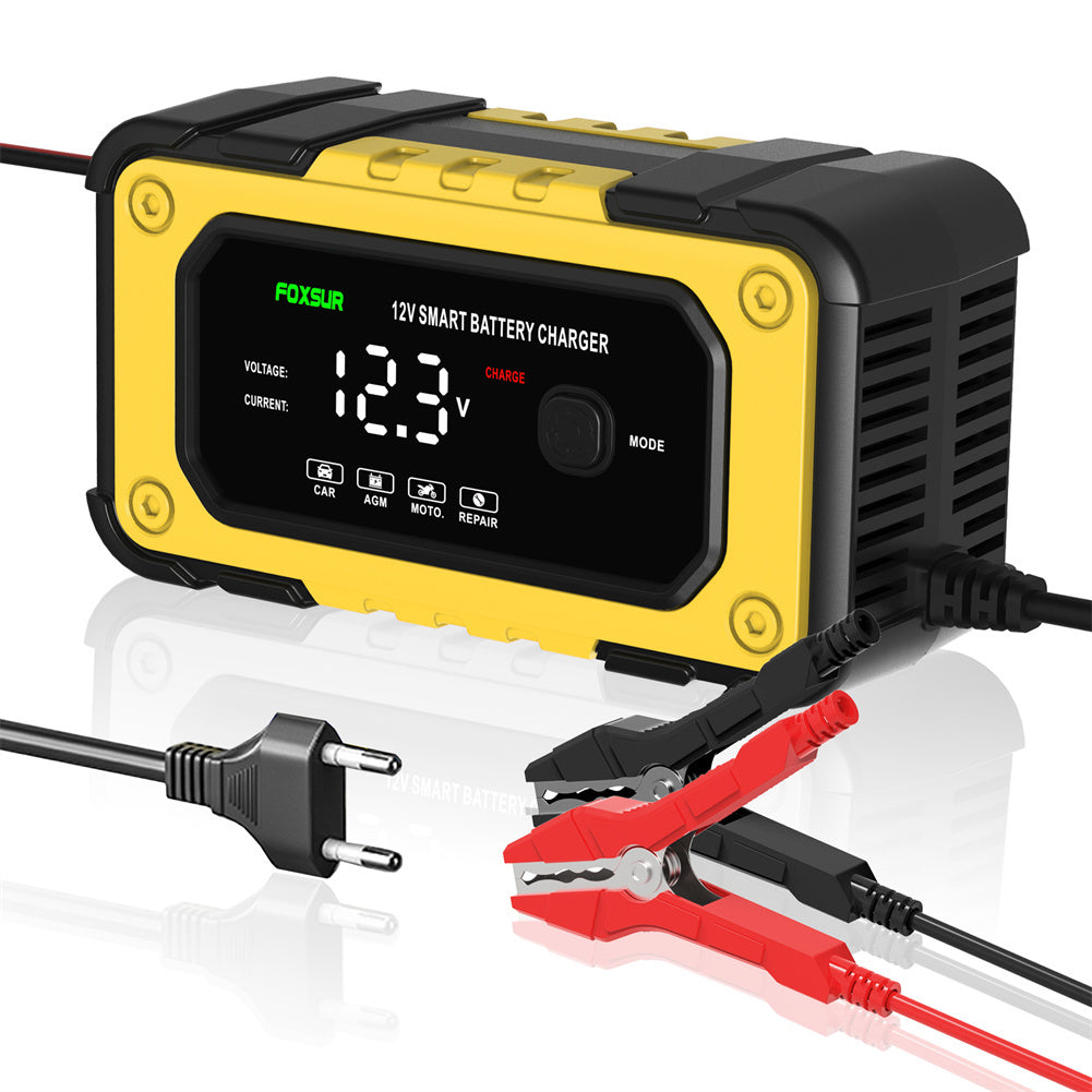 Car Battery Charger With Alligator Clips 12V Battery Charger Battery Maintainer For Automotive Motorcycles U.S. regulations - Premium Motorcycle Accessories from Rapidvehicles - Just $37.99! Shop now at Rapidvehicles