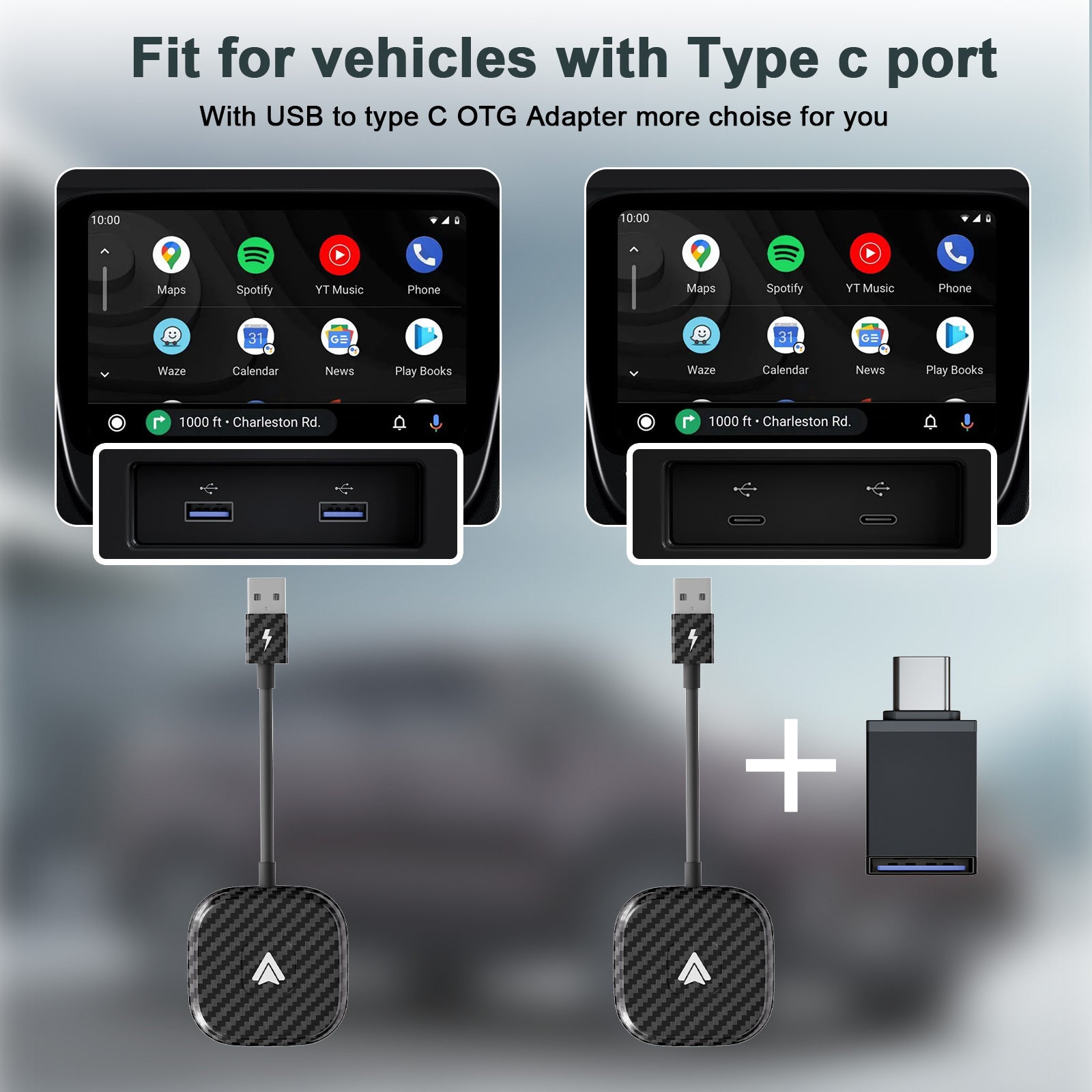 Wireless Adapter Compatible For CarPlay Android Auto 2.4Ghz 5GHZ - Premium Other Car Electronics from Rapidvehicles - Just $83.99! Shop now at Rapidvehicles