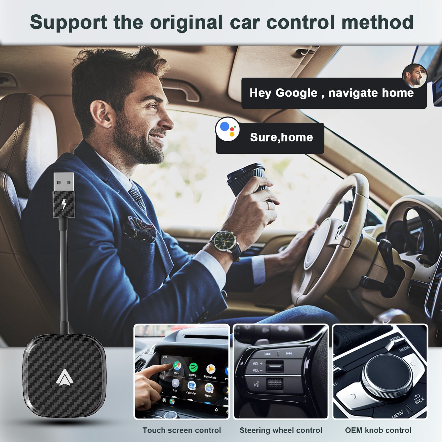 Wireless Adapter Compatible For CarPlay Android Auto 2.4Ghz 5GHZ - Premium Other Car Electronics from Rapidvehicles - Just $83.99! Shop now at Rapidvehicles