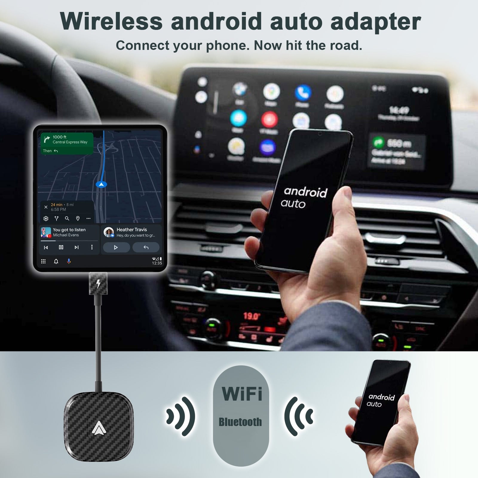 Wireless Adapter Compatible For CarPlay Android Auto 2.4Ghz 5GHZ - Premium Other Car Electronics from Rapidvehicles - Just $83.99! Shop now at Rapidvehicles