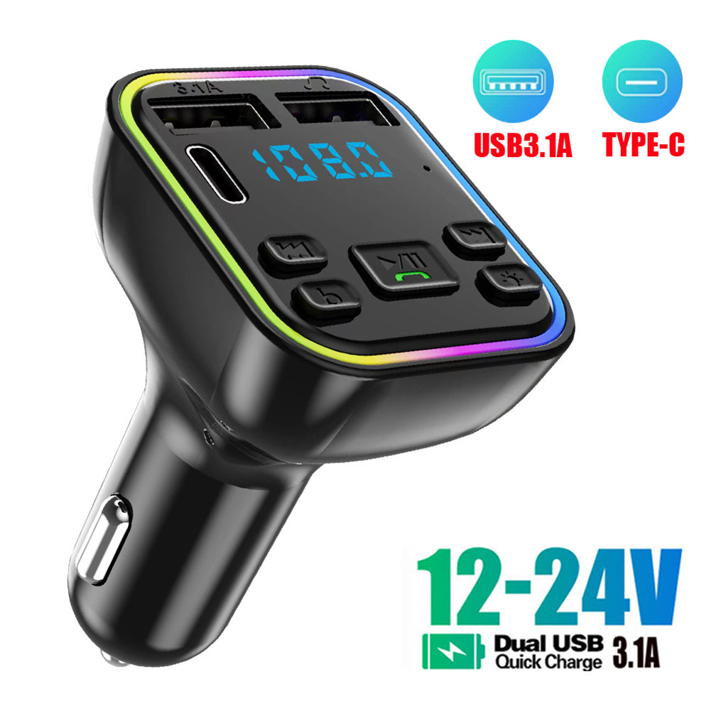 G38 Car Wireless Audio Transmitter LED Backlit Dual USB Port - Premium Car Chargers from Rapidvehicles - Just $13.99! Shop now at Rapidvehicles