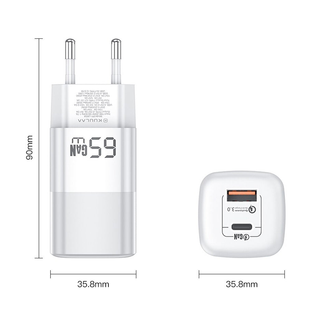 USB C Wall Charger Block 65W Dual Port Power Fast Type C Charging - Premium Car Chargers from Rapidvehicles - Just $45.99! Shop now at Rapidvehicles