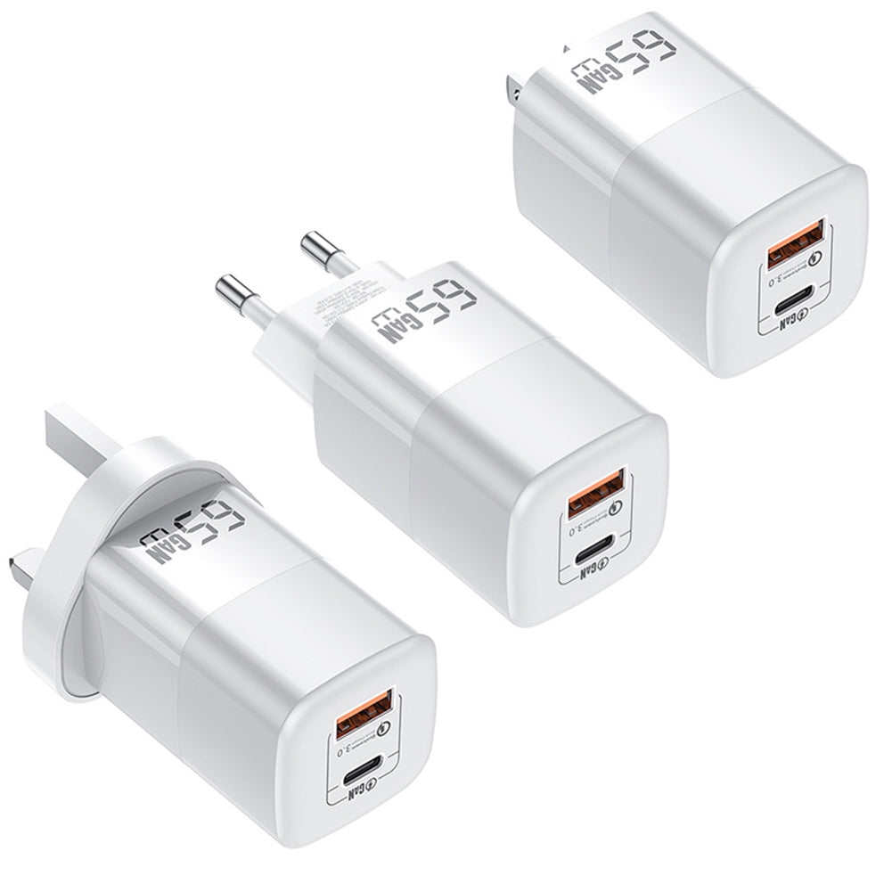 USB C Wall Charger Block 65W Dual Port Power Fast Type C Charging - Premium Car Chargers from Rapidvehicles - Just $45.99! Shop now at Rapidvehicles