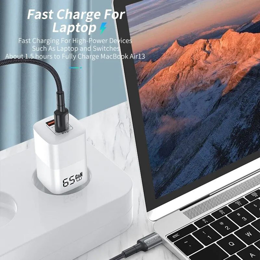 USB C Wall Charger Block 65W Dual Port Power Fast Type C Charging - Premium Car Chargers from Rapidvehicles - Just $45.99! Shop now at Rapidvehicles