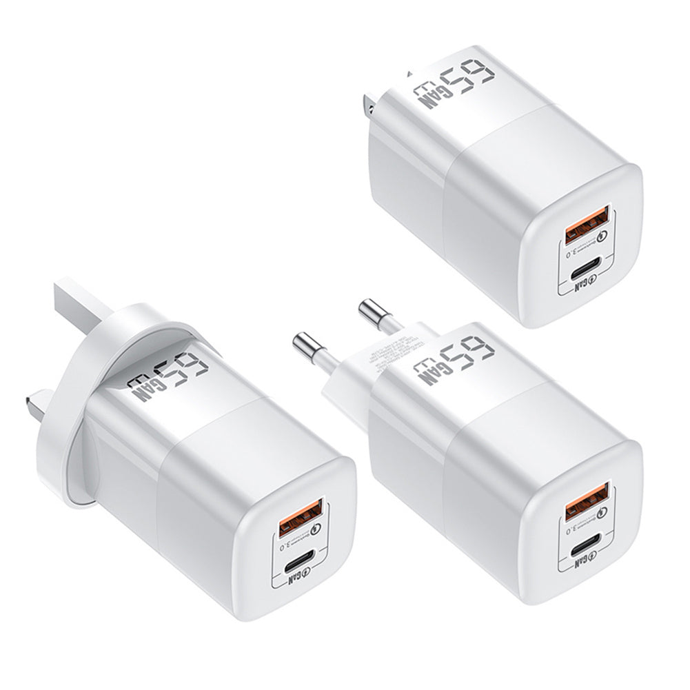 USB C Wall Charger Block 65W Dual Port Power Fast Type C Charging - Premium Car Chargers from Rapidvehicles - Just $45.99! Shop now at Rapidvehicles