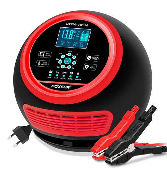 FOXSUR Car Battery Charger 12V 24V Automatic Smart Charger with - Premium Other Car Tools from Rapidvehicles - Just $109.99! Shop now at Rapidvehicles