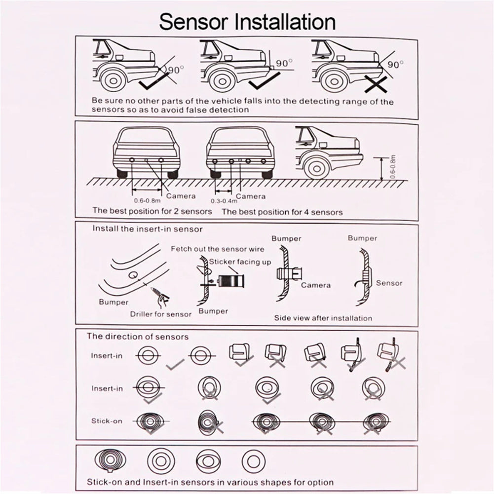 4 Parking Sensors LED Display Backlight Distance Parking Reverse Car Safety System Parking Sensor For Vehicle Auto silver - Premium Other Car Electronics from Rapidvehicles - Just $32.75! Shop now at Rapidvehicles