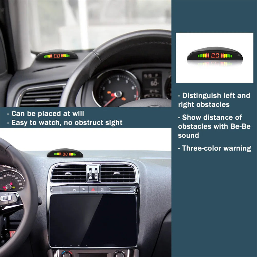 4 Parking Sensors LED Display Backlight Distance Parking Reverse - Premium Other Car Electronics from Rapidvehicles - Just $35.99! Shop now at Rapidvehicles