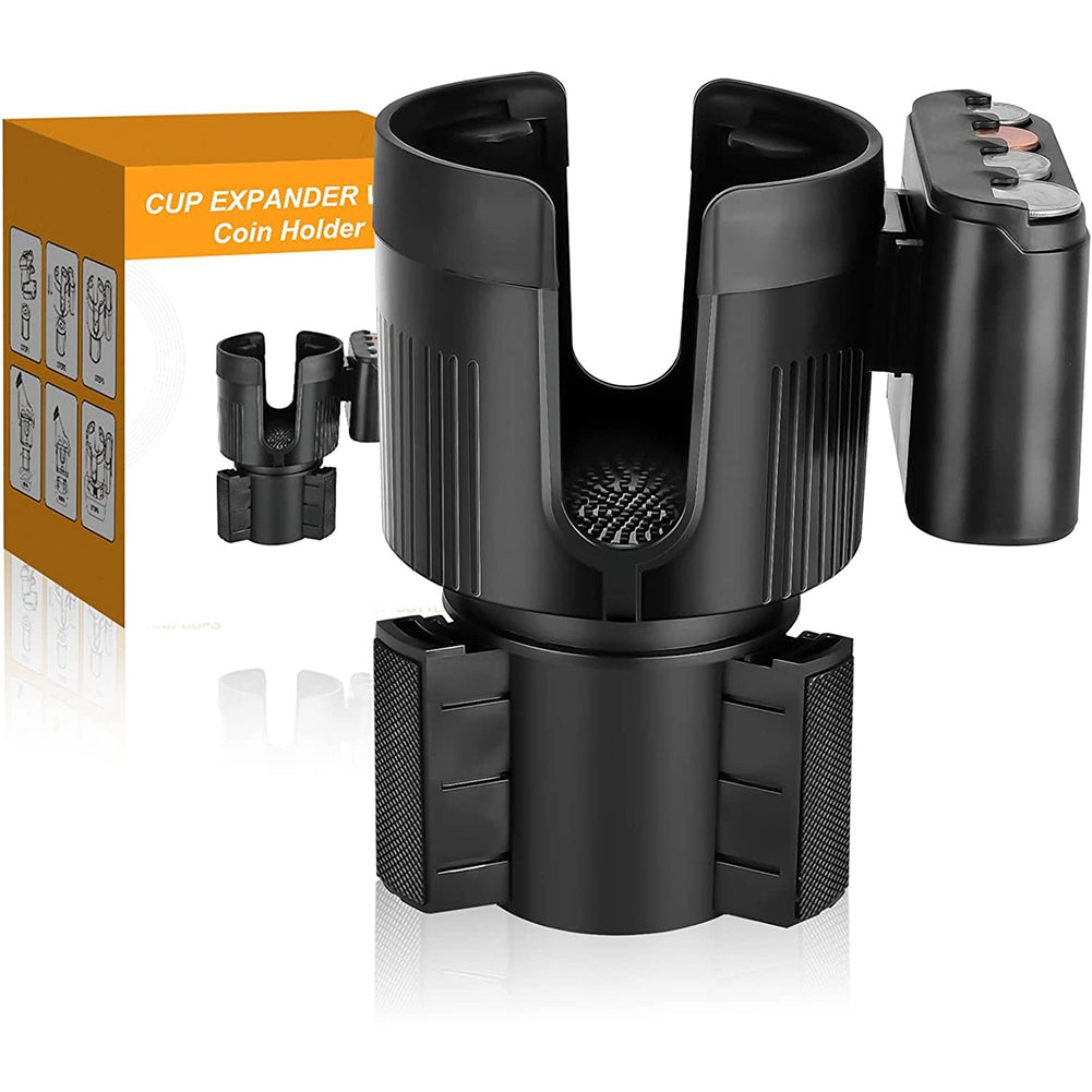 Car Drink Holder Expander ABS Adjustable Cup Car Kettle Cup Rack With Coin Storage Box For 3.4-4.0 Inches Diameter Bottles 1st generation - Premium Car Mounts & Holders from Rapidvehicles - Just $32.99! Shop now at Rapidvehicles