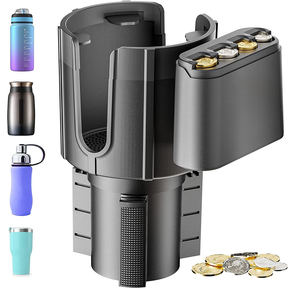 Car Drink Holder Expander ABS Adjustable Cup Car Kettle Cup Rack With Coin Storage Box For 3.4-4.0 Inches Diameter Bottles 1st generation - Premium Car Mounts & Holders from Rapidvehicles - Just $32.99! Shop now at Rapidvehicles