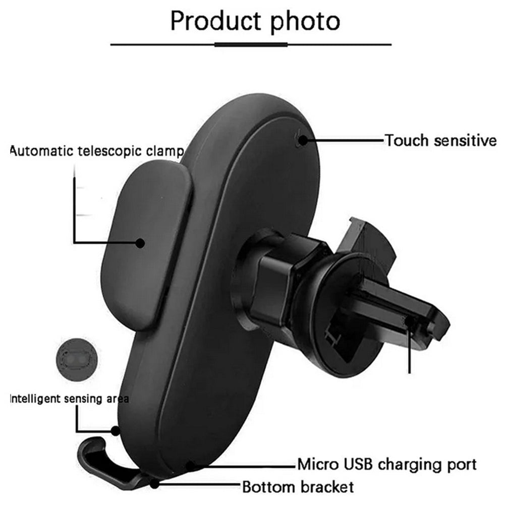 S11 Car Wireless Charger Vent Mount 10W Fast Charging Auto-Clamping Car Mount Phone Holder Compatible For IPhone 4.5-6.5 Inches yellow - Premium Car Mounts & Holders from Rapidvehicles - Just $32.99! Shop now at Rapidvehicles