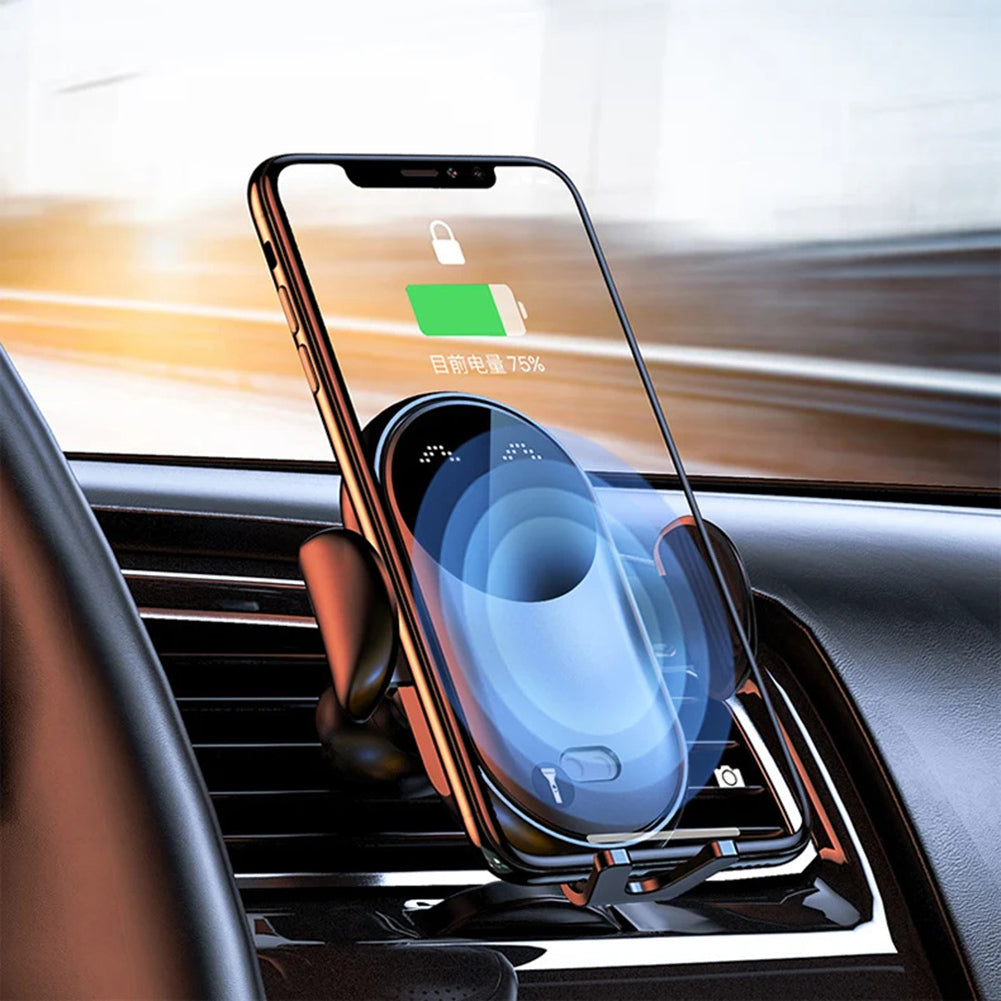 S11 Car Wireless Charger Vent Mount 10W Fast Charging Auto-Clamping Car Mount Phone Holder Compatible For IPhone 4.5-6.5 Inches yellow - Premium Car Mounts & Holders from Rapidvehicles - Just $32.99! Shop now at Rapidvehicles