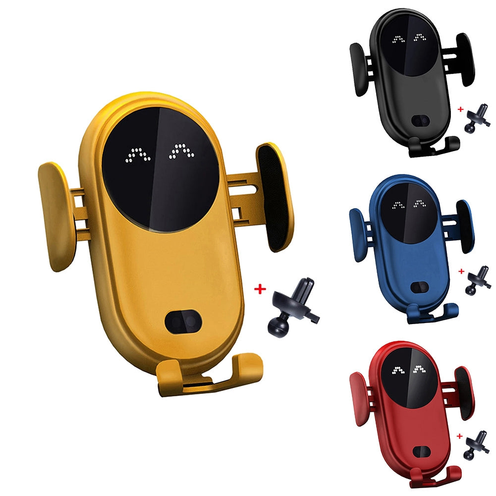 S11 Car Wireless Charger Vent Mount 10W Fast Charging Auto-Clamping Car Mount Phone Holder Compatible For IPhone 4.5-6.5 Inches yellow - Premium Car Mounts & Holders from Rapidvehicles - Just $32.99! Shop now at Rapidvehicles