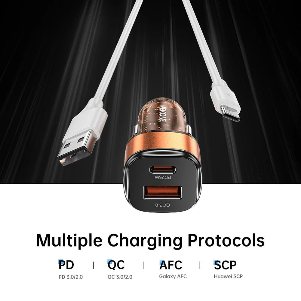 C45 Car Charger Adapter Fast Charging 43W USB A USB C Port Car - Premium Car Chargers from Rapidvehicles - Just $25.99! Shop now at Rapidvehicles