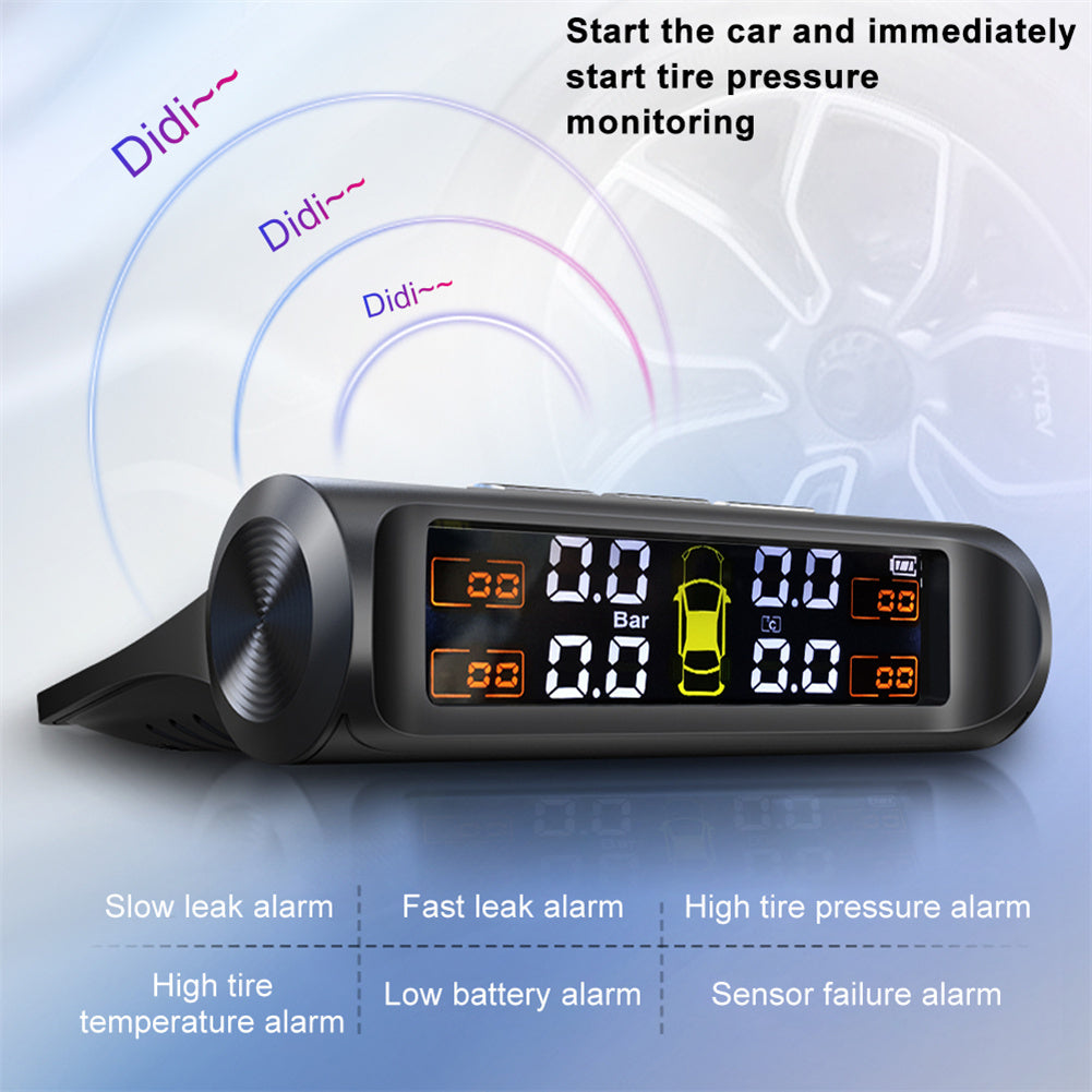 Tire Pressure Monitoring Systems Solar Car Digital Display Wireless Solar Power with Real Time Monitor Black - Premium Other Car Electronics from Rapidvehicles - Just $39.32! Shop now at Rapidvehicles