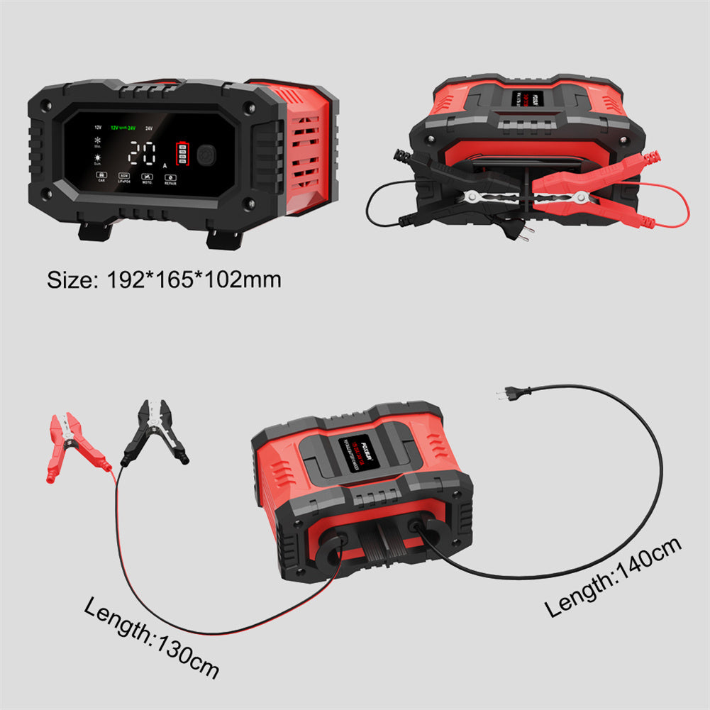 20A Car Battery Charger 12V 24V Automatic Smart Charger Automatic - Premium Other Car Tools from Rapidvehicles - Just $88.99! Shop now at Rapidvehicles