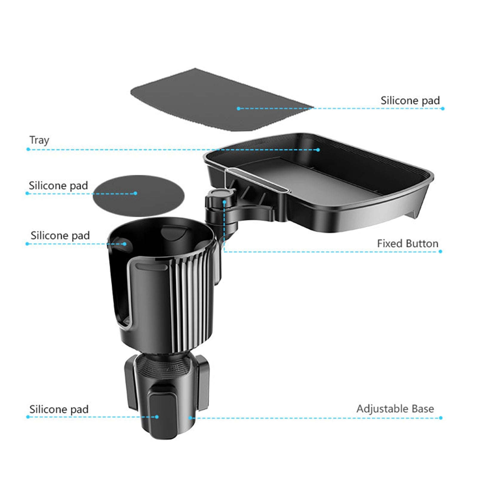 Car Food Holder Tray 360 Rotation Drink Holder Bracket Swivel Organizer For Car Travel Accessories Gadgets black - Premium Car Mounts & Holders from Rapidvehicles - Just $38.99! Shop now at Rapidvehicles