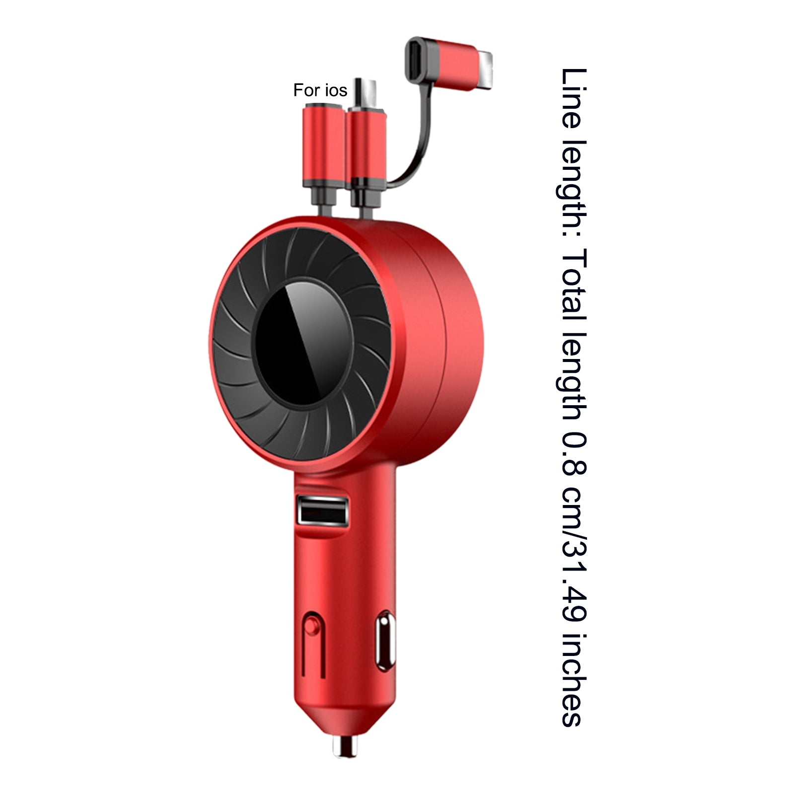 Retractable Car Charger 3 In 1 Fast Charge Cord Stretchable Cable Adapter Car Charger Adapter For Most Cars Phones red - Premium Car Chargers from Rapidvehicles - Just $34.99! Shop now at Rapidvehicles