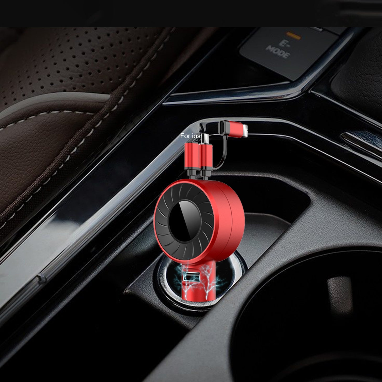 Retractable Car Charger 3 In 1 Fast Charge Cord Stretchable Cable Adapter Car Charger Adapter For Most Cars Phones red - Premium Car Chargers from Rapidvehicles - Just $34.99! Shop now at Rapidvehicles