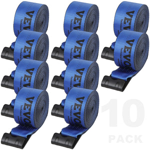 VEVOR Winch Straps, 4" x 30', 6000 lbs Load Capacity, 18000 lbs Breaking Strength, Truck Straps with Flat Hook, Flatbed Tie Downs Cargo Control for Trailers, Farms, Rescues, Tree Saver, Blue (10 Pack) - Premium Tow Strap from VEVOR - Just $120.39! Shop now at Rapidvehicles