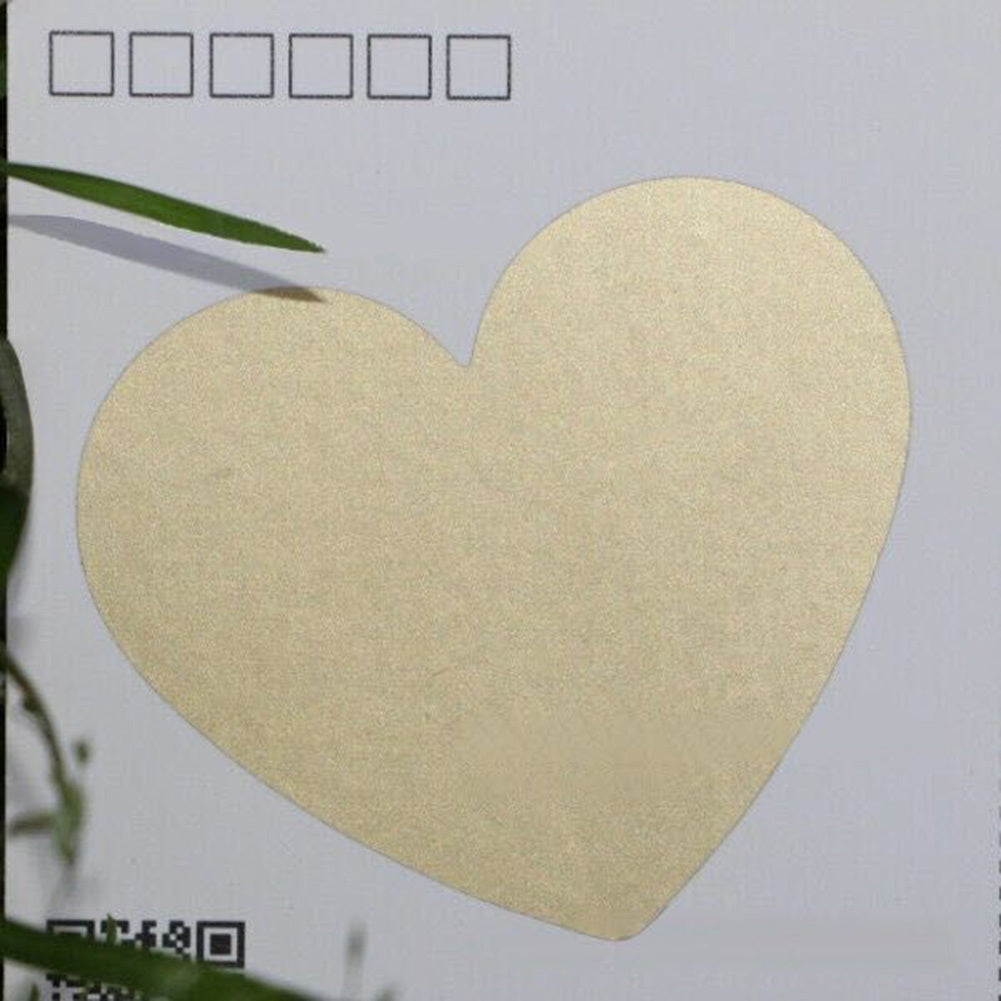 50pcs 60 * 70mm Golden Heart Scratch Off Stickers Creative Message Hide Postcard - Premium Car Stickers & Covers from Rapidvehicles - Just $10.08! Shop now at Rapidvehicles