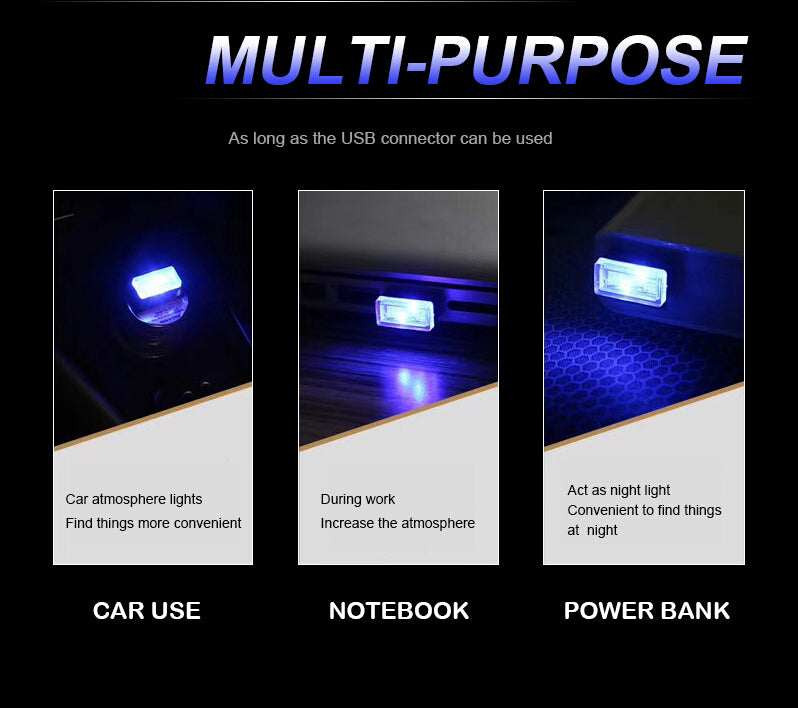 USB LED Car Interior Atmosphere Light Feet Lamp Illumination - Premium Other Car Electronics from Rapidvehicles - Just $7.19! Shop now at Rapidvehicles