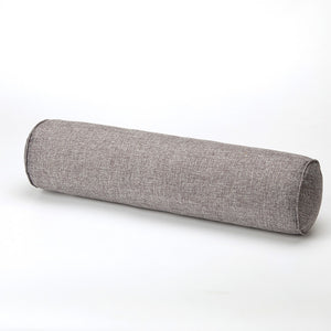 Removable Solid Color Round Cervical Pillow Bed Roll Cushion Head Leg Back Support Light Travel Column Pillow Smoke gray_10x40cm - Premium Car Seat Cushion from Rapidvehicles - Just $20.99! Shop now at Rapidvehicles