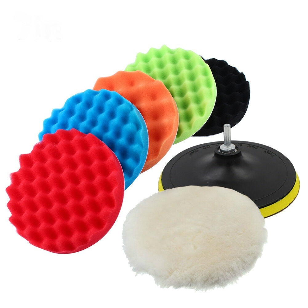 8Pcs/Set Car Polishing Pad 3/4/5/6/7 inch Sponge Buffing Waxing Boat Car Polish Buffer Drill Wheel Polisher Removes Scratches 3 inches - Premium Other Car Tools from Rapidvehicles - Just $12.89! Shop now at Rapidvehicles