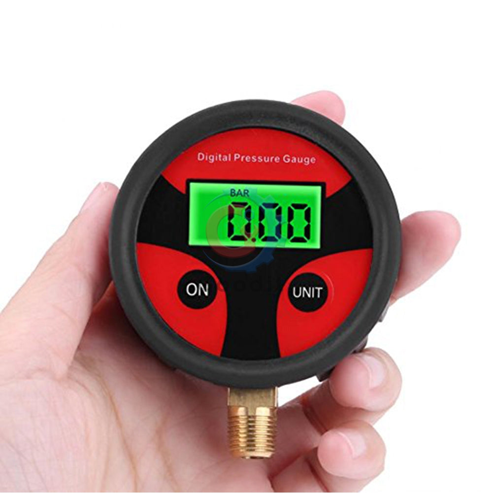 0-200PSI Air Pressure Gauge Dial Meter Tester Copper Rubber Digital Tire Pressure Gauge Tool for Car Truck Bike Auto Car Tyre red - Premium OBD & Diagnostic Tools from Rapidvehicles - Just $19.99! Shop now at Rapidvehicles