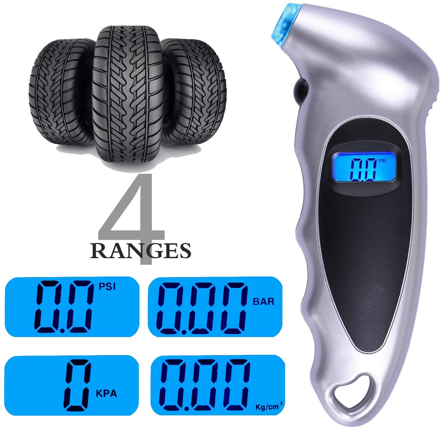 Digital Tire Pressure Gauge Backlit Lcd Handheld Multifunctional - Premium OBD & Diagnostic Tools from Rapidvehicles - Just $19.99! Shop now at Rapidvehicles