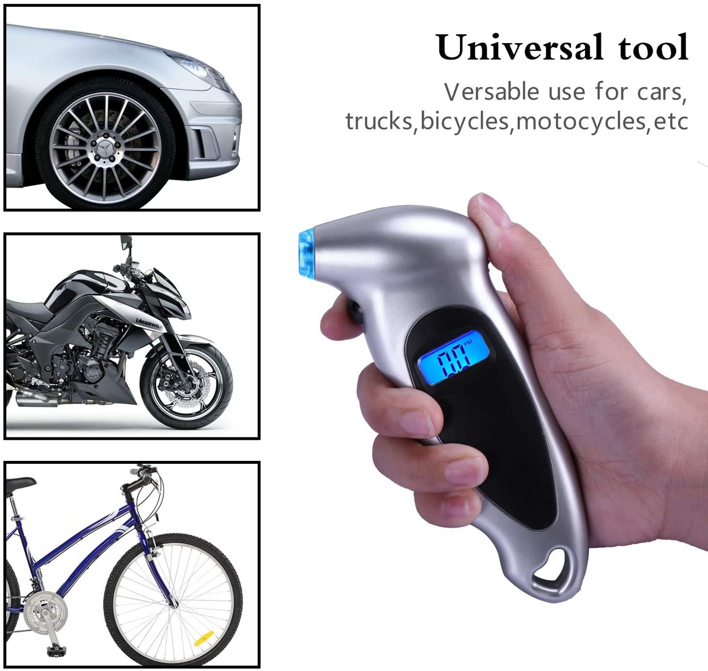 Digital Tire Pressure Gauge Backlit Lcd Handheld Multifunctional - Premium OBD & Diagnostic Tools from Rapidvehicles - Just $19.99! Shop now at Rapidvehicles