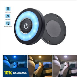 Interior Ceiling Led  Light Built-in Lithium Battery Usb Charging Stepless Dimming 3-color Switching Indoor Dome Car Reading Lamp Y-978 Yellow + Ice Blue - Premium Car LED Lights from Rapidvehicles - Just $23.96! Shop now at Rapidvehicles