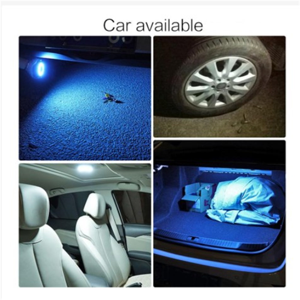 Interior Ceiling Led  Light Built-in Lithium Battery Usb Charging Stepless Dimming 3-color Switching Indoor Dome Car Reading Lamp Y-978 Yellow + Ice Blue - Premium Car LED Lights from Rapidvehicles - Just $23.96! Shop now at Rapidvehicles