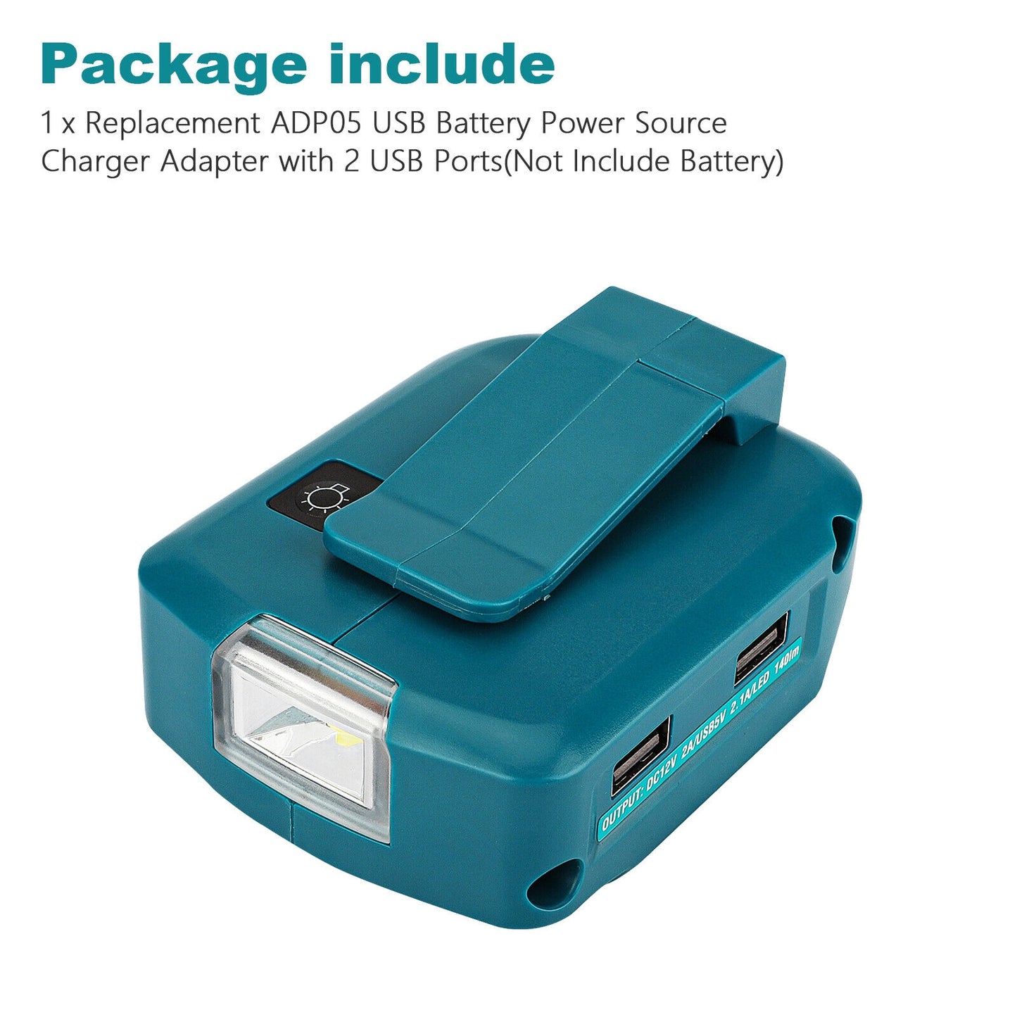 Dual Usb Power Source Charger Li-ion Battery Adapter With Led - Premium Car Chargers from Rapidvehicles - Just $47.99! Shop now at Rapidvehicles