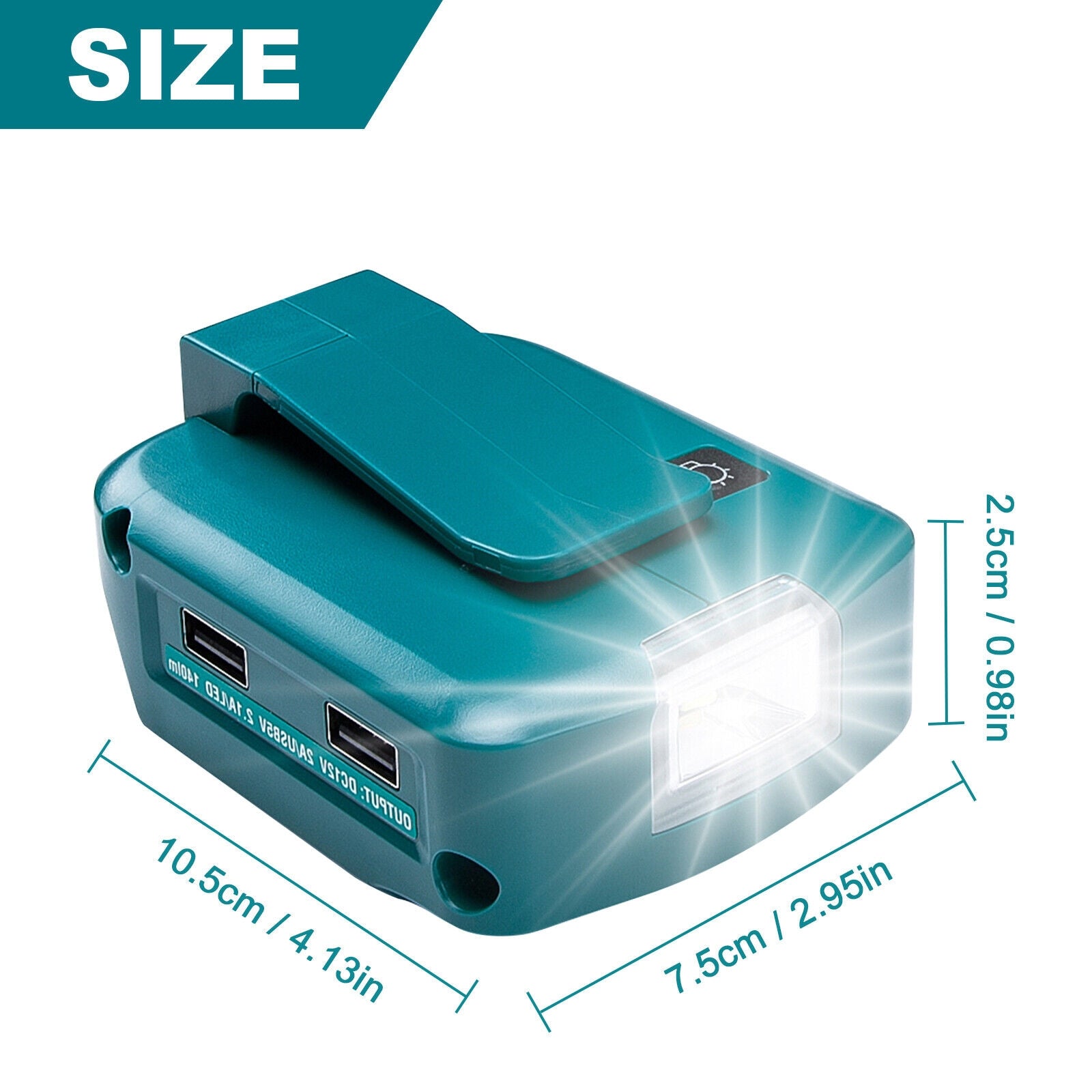 Dual Usb Power Source Charger Li-ion Battery Adapter With Led Lights For Makita 14.4-18v MT45 USB 3W lights - Premium Car Chargers from Rapidvehicles - Just $35.99! Shop now at Rapidvehicles