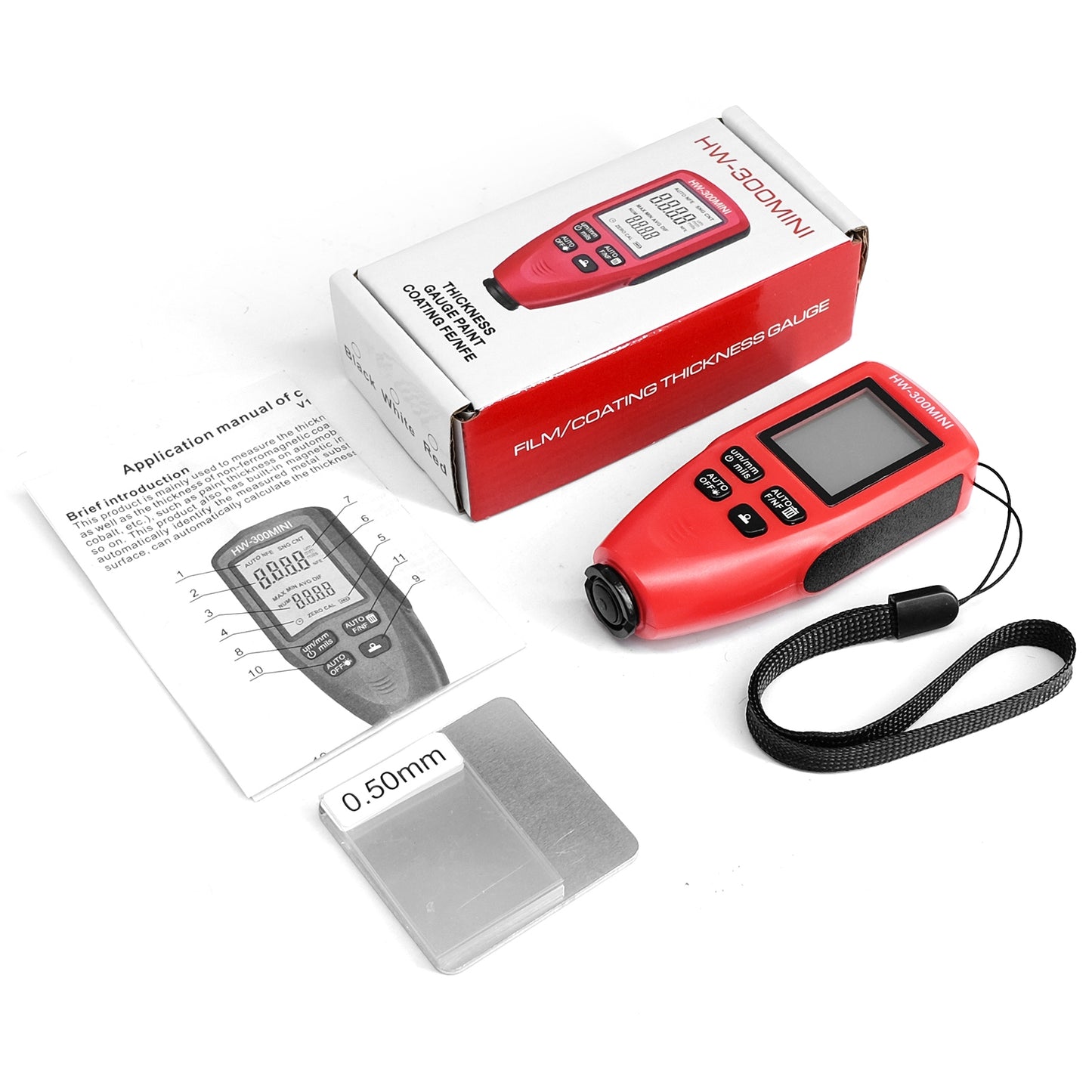 Hw300-Mini Automobile Thickness Gauge Car Paint Tester 0um-2000um - Premium Test & Measure from Rapidvehicles - Just $45.99! Shop now at Rapidvehicles